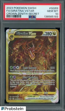 2023 Pokemon SWSH Crown Zenith Secret #GG69 FA Giratina Vstar PSA 10 GEM MINT - Image 1