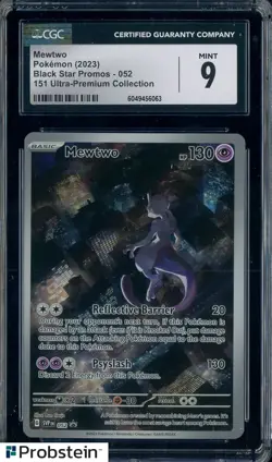 2023 Pokemon Black Star Promos #052 Mewtwo Ultra Premium Collection CGC 9 - Image 1