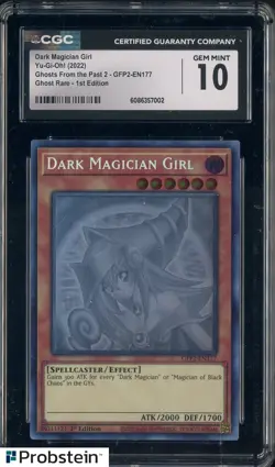 2022 Yu-Gi-Oh! GFP2 Ghost Rare 1st Edition EN177 Dark Magician Girl CGC 10 - Image 1