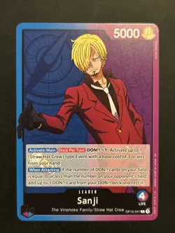 Sanji OP12-041 Leader One Piece TCG: Legacy of the Master Regular English NM - Image 1