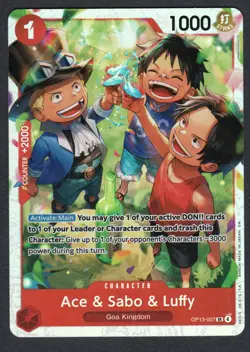 OP13-007 Carrying On His Will - Ace & Sabo & Luffy - Image 1