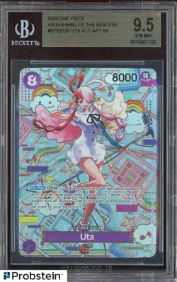 2023 One Piece Awakening of New Era #OP02120 Uta Alt Art BGS 9.5 GEM MINT - Image 1