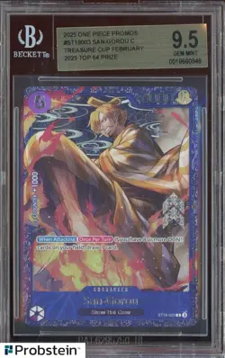 2025 One Piece Promos ST18003 San-Gorou Treasure Cup Top 64 BGS 9.5 GEM MINT - Image 1