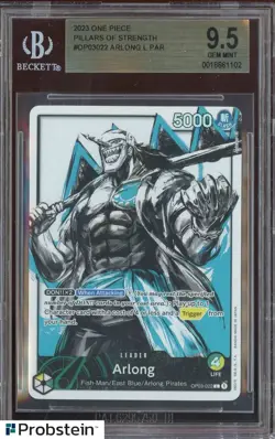 2023 One Piece Pillars of Strength #OP03022 Arlong L PAR BGS 9.5 GEM MINT - Image 1