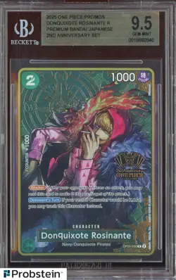 2025 One Piece Promos Donquixote Rosinante R Premium Bandai Japanese BGS 9.5 - Image 1