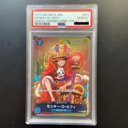 PSA 10 Gem Mint Monkey D. Luffy P-043 Weekly Shonen Jump Japanese ONE PIECE TCG - Image 3