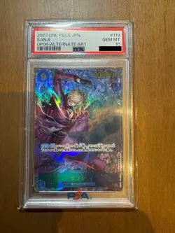One Piece Sanji 2023 Japanese OP06 Alt Art #119 PSA 10 Wings of Captain SEC-P - Image 3