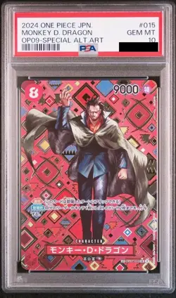 Monkey D. Dragon OP07-015 OP09-SP Emperors in the New World ONE PIECE JPN PSA 10 - Image 1