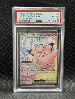 PSA 10 Lillie's Clefairy ex 173/159 Sv09 Journey Together Pokemon Card - Image 1