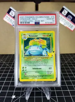 2021 Pokemon Celebrations Venasaur 15/102 Holo Card PSA 10 Gem Mint! - Image 1