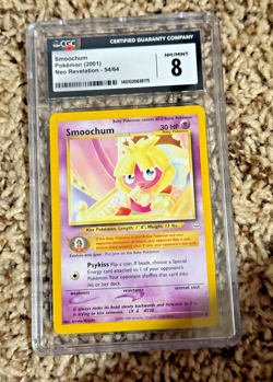 Pokemon Card - Smoochum - 2001 - Graded 8 Near Mint - Neo Revelation - Image 1