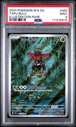 Pokemon TCG Tapu Bulu 065/064 2024 Shrouded Fable Illustration Rare Card - PSA 9 - Image 1