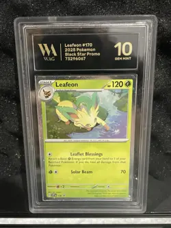 CGC 10 GEM MINT Leafeon SVP 170 COSMOS HOLO PROMO Pokemon Card - Image 1
