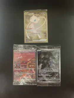 Pokemon 151 UPC Metal Mew 205/165 - Mewtwo SVP 52 - Mew Ex SVP 53 Promo Card Set - Image 1
