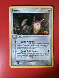 Furret 22/109 EX Team Rocket Returns Reverse Holo Stamped Vintage Pokemon Card - Image 1
