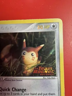 Furret 22/109 EX Team Rocket Returns Reverse Holo Stamped Vintage Pokemon Card - Image 2