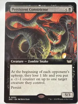 Persistent Constrictor (Extended Art) Commander: Duskmourn: House of Horror Reg - Image 1