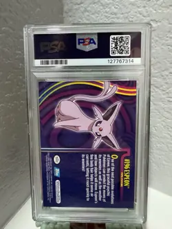 2001 Topps Pokemon Johto League Champions Espeon #196 PSA 9 MINT - Image 2
