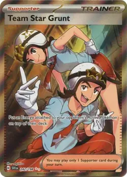 Pokemon Team Star Grunt - 242 NM 1st Edition Normal Scarlet and Violet: Base Set - Image 1