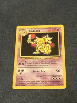 Pokemon TCG WoTC Kadabra 032/102 Base Set Regular Vintage Lightly Played LP - Image 3