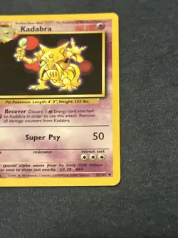 Pokemon TCG WoTC Kadabra 032/102 Base Set Regular Vintage Lightly Played LP - Image 5