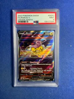 2023 Pokemon SWSH Crown Zenith Raikou V Galarian Gallery #GG41/GG70 PSA 9 - Image 1