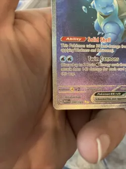 Pokemon Blastoise EX 200/165 Special Illustration Rare SV Scarlet & Violet 151 - Image 5