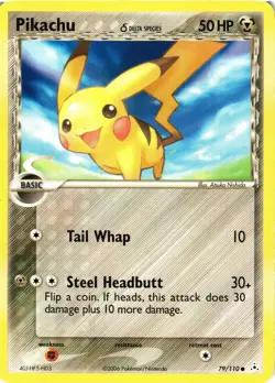 Pokemon TCG Pikachu (Delta Species) 79/110 Holon Phantoms Regular LP/MP - Image 1