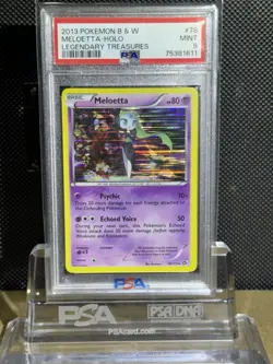 2013 POKEMON B & W LEGENDARY TREASURES MELOETTA HOLO 78/113 PSA 9 - Image 1