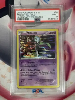 2013 POKEMON B & W LEGENDARY TREASURES MELOETTA HOLO 78/113 PSA 9 - Image 3