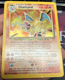 1999 Pokemon Game Base Set Charizard 4/102 Holo Foil Rare Unlimited WOTC MP - Image 2
