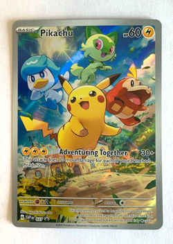 Pokemon Scarlet & Violet - PIKACHU - BLACK STAR PROMO HOLO - SVP 027 - Image 1