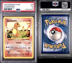 1999 Pokemon Base Set Shadowless Charmander 46/102 PSA 5 EX - Image 1