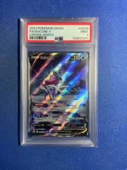 2023 Pokemon SWSH Full Art Suicune V Crown Zenith PSA 9 #GG38 - Image 1