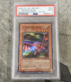 2003 Yu-Gi-Oh Y Dragon Head 1st Edition PSA Mint 9 Magician's Force MFC-005 #005 - Image 1