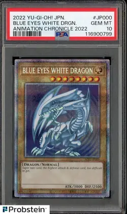 2022 Yu-Gi-Oh! Japanese Animation Chronicle JP000 Blue-Eyes White Dragon PSA 10 - Image 1