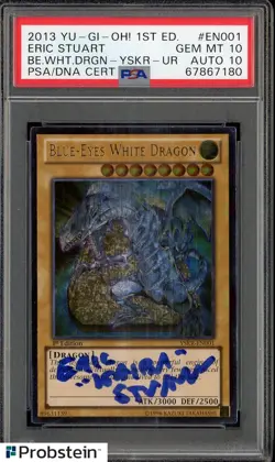 Eric Stuart Signed Yu-Gi-Oh! 1st Edition YSKR-EN001 PSA 10 PSA/DNA AUTO 10 - Image 1