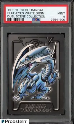 1999 Yu-Gi-Oh! Bandai Duel Scene Collection Blue-Eyes White Dragon PSA 9 MINT - Image 1