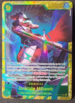 Dracule Mihawk - OP14-119 SEC - THE AZURE SEA'S SEVEN - One Piece TCG NM - Image 1
