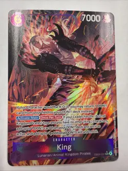 One Piece OP14 The Azure Sea’s Seven - King EB04-031 R Alternate Art ENGLISH - Image 1