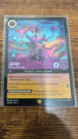 Jafar - Striking Illusionist 42/204 Into the Inklands Regular Lorcana Disney TCG - Image 1
