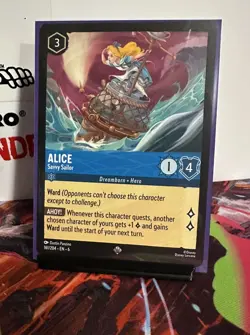 Alice - Savvy Sailor Super Rare Azurite Sea 161/204 NM Disney Lorcana - Image 1