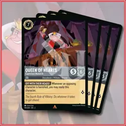 Disney Lorcana TCG: QUEEN OF HEARTS Capricious Monarch x4 Rise of the Floodborn - Image 1