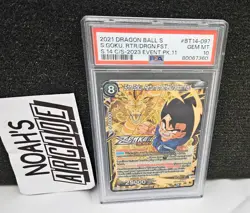 Dragon Ball Super BT14-097 Son Goku Zenkai Event 11 Promo Card - PSA 10 GEM MINT - Image 1