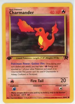 Charmander 50/82 Team Rocket 1st Edition LP Pokemon Card - Image 1