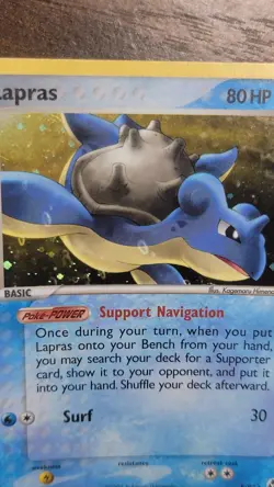 Lapras Holo Rare 8/92 ex Legend Maker Pokemon TCG Card - Image 2