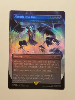Absorb into Time - Temporal Extortion FOIL 1859 NM Secret Lair MTG Final Fantasy - Image 1