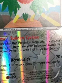 Pokemon TCG Hawlucha 97/114 XY Steam Siege Reverse Holo Uncommon LP - Image 2