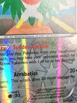 Pokemon TCG Hawlucha 97/114 XY Steam Siege Reverse Holo Uncommon LP - Image 3
