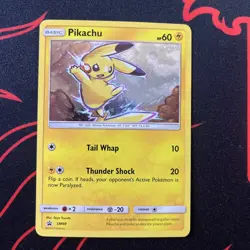 Pokemon TCG Pikachu SM98 Black Star Cosmos Foil Promo - INK ERROR (Back) - Image 1
